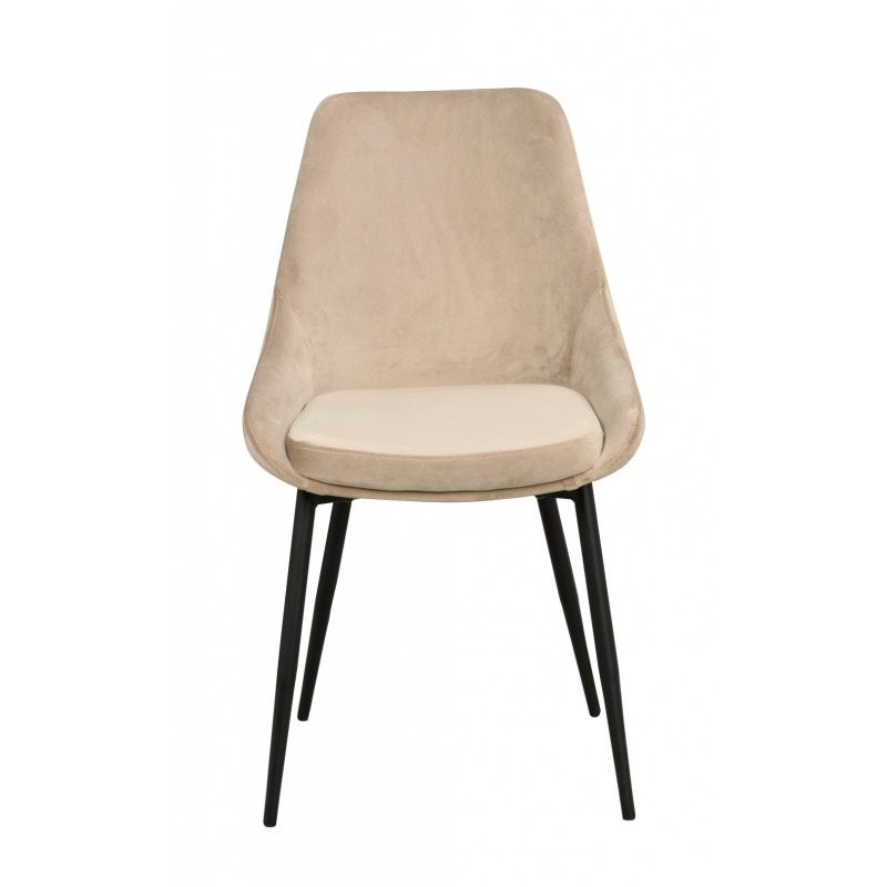 RO Sier Dining Chair Beige Velvet